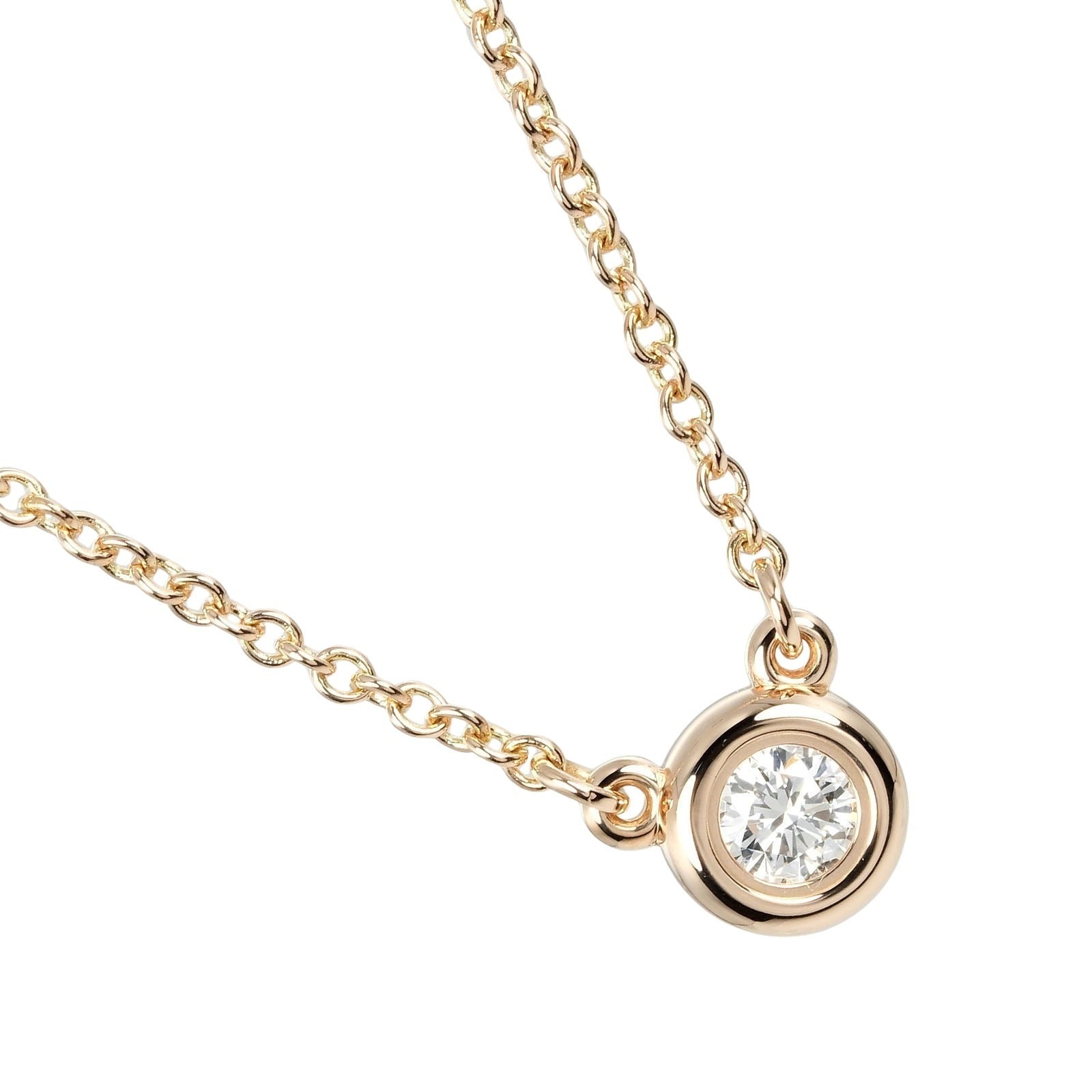 Tiffany & Co K18 Pink Gold Diamond Necklace