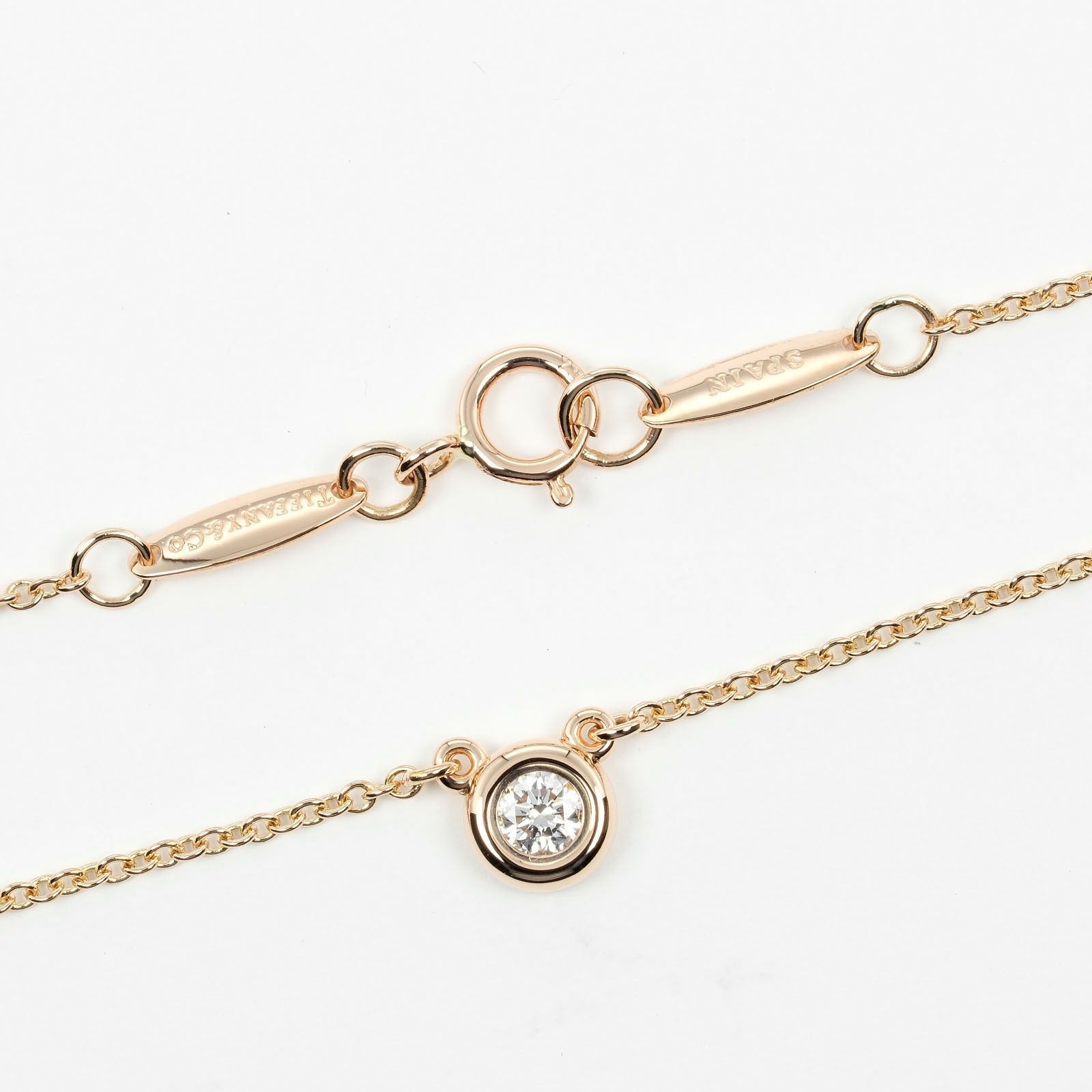 Tiffany & Co K18 Pink Gold Diamond Necklace