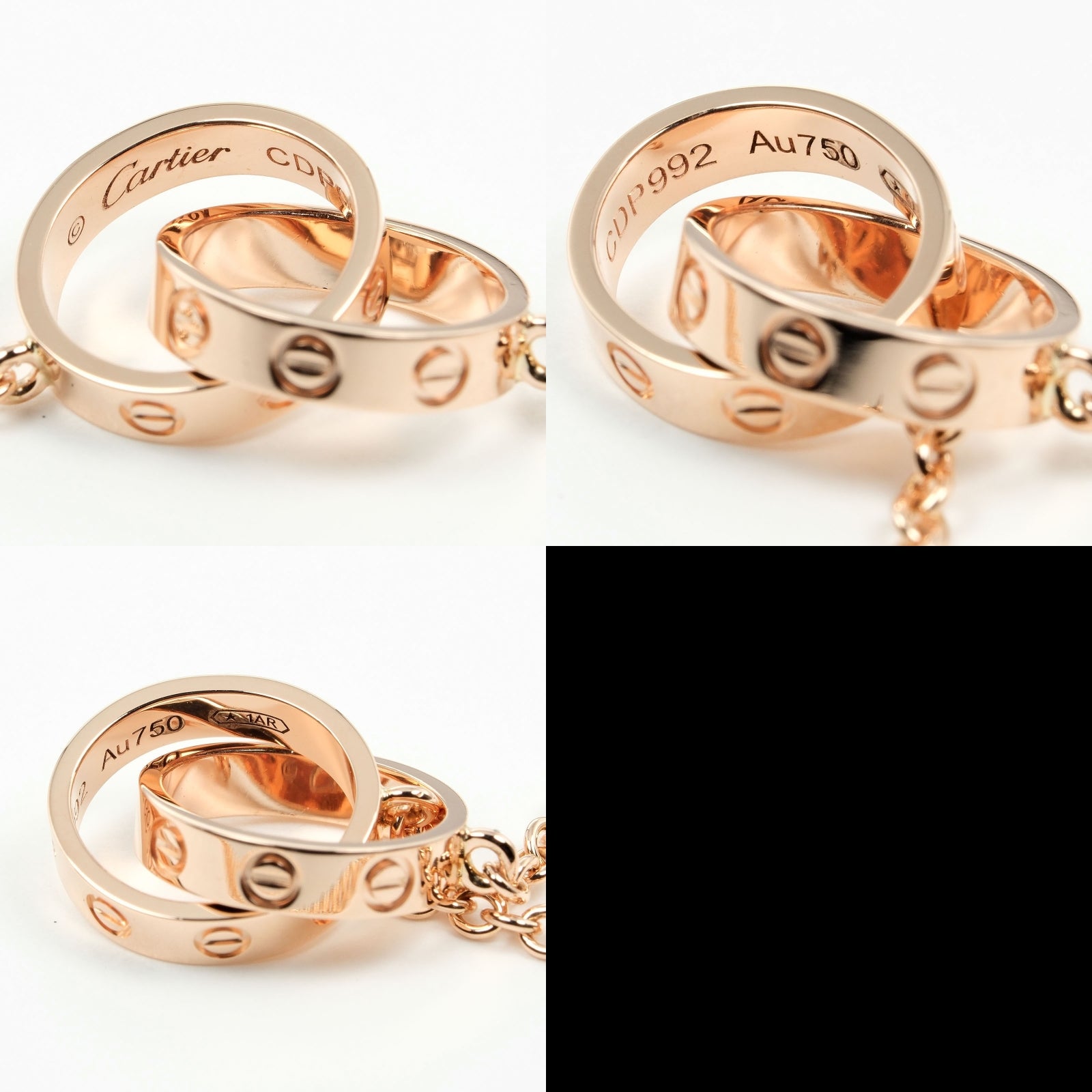 Cartier Baby Love Necklace K18 Pink Gold