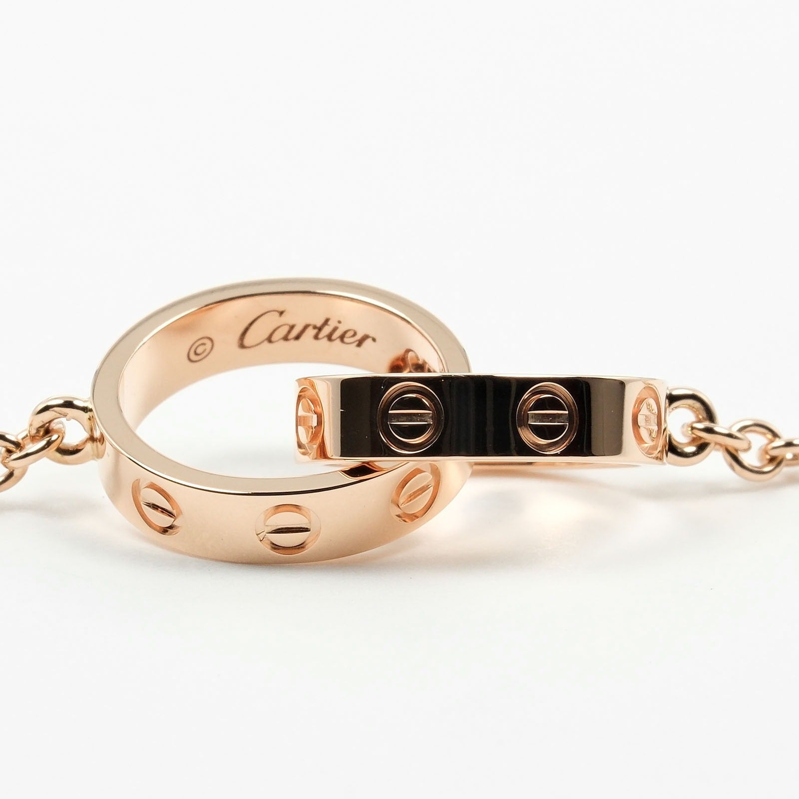 Cartier Baby Love Necklace K18 Pink Gold