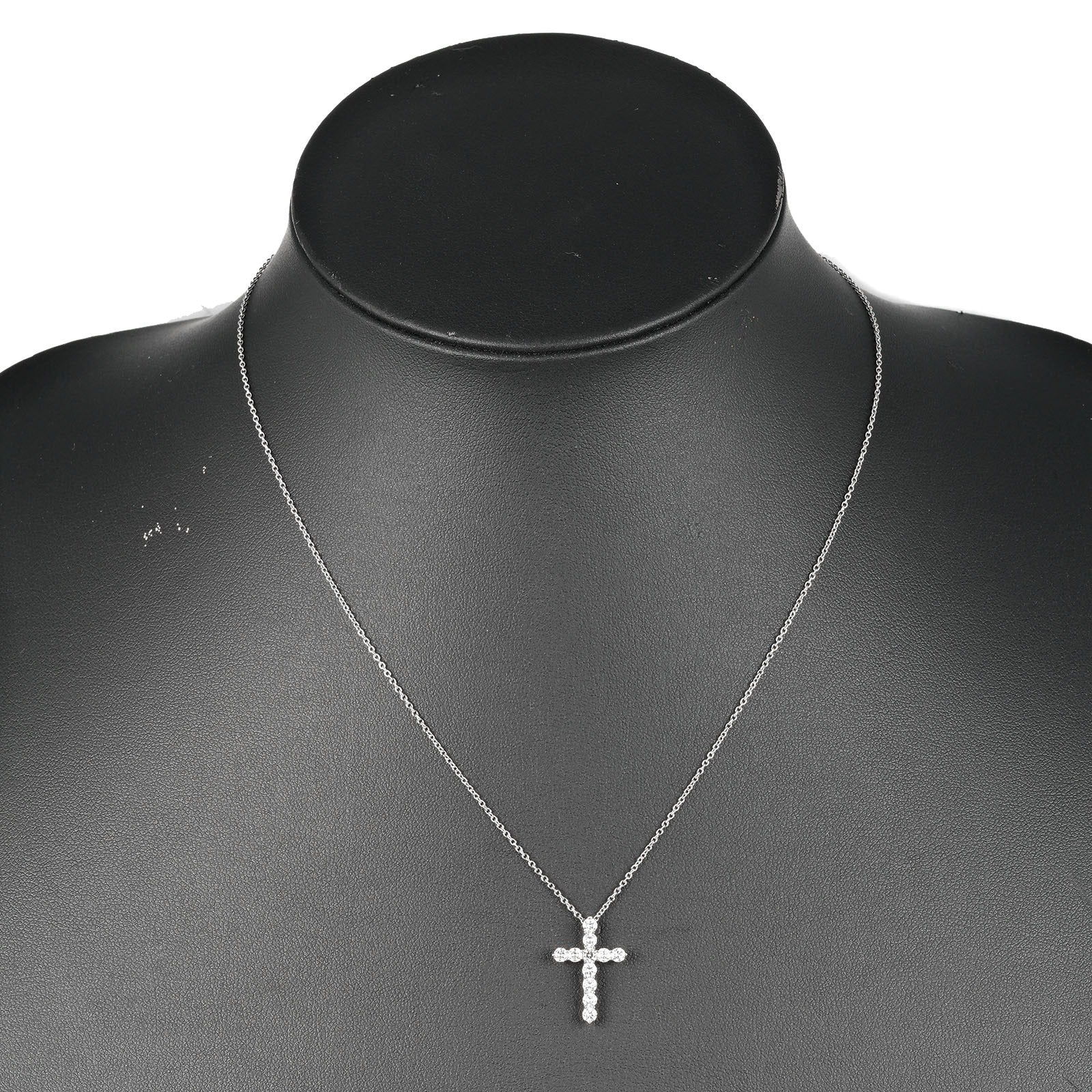 Tiffany & Co Platinum Diamond Cross Necklace