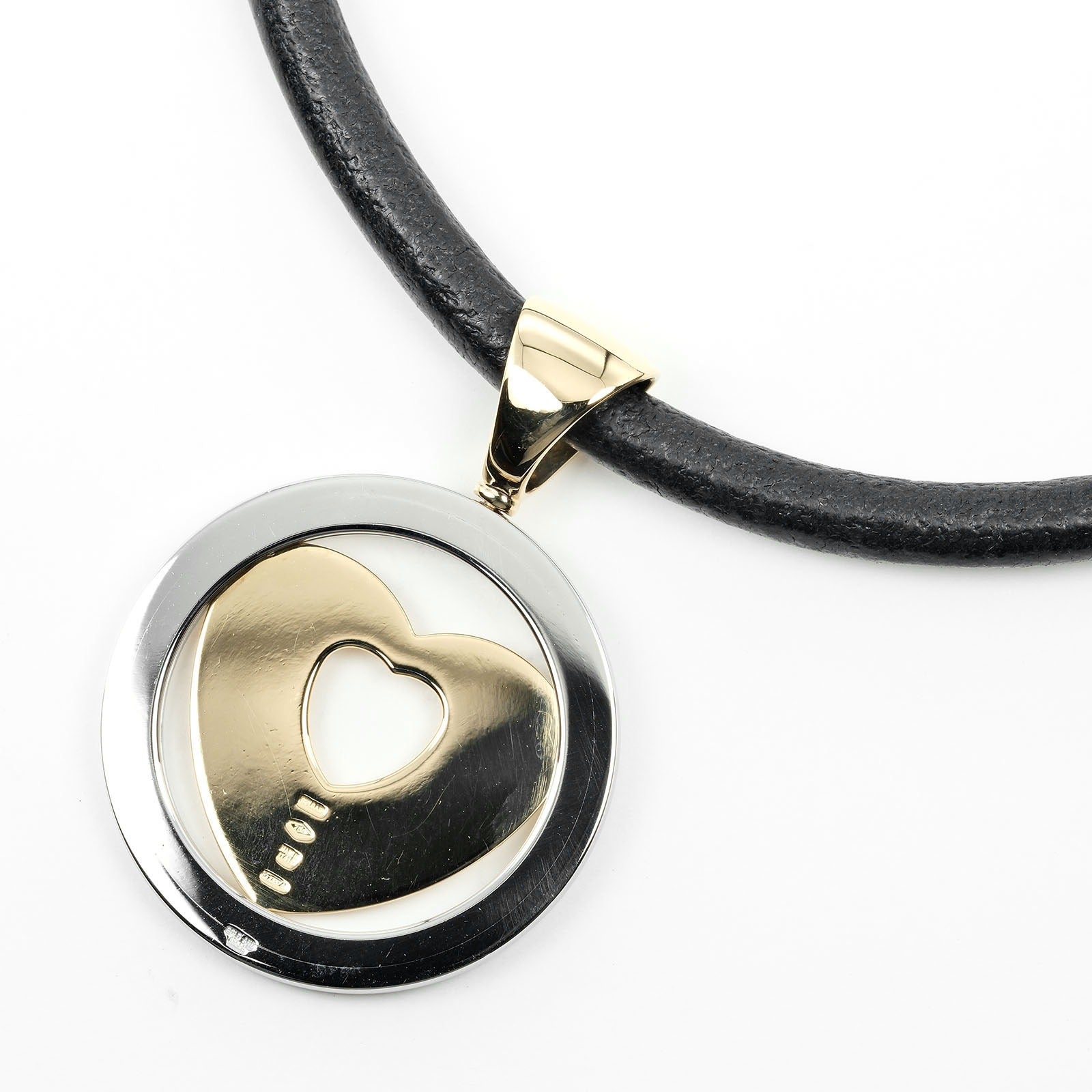 Bvlgari Tondo Heart Necklace K18YG Stainless Steel