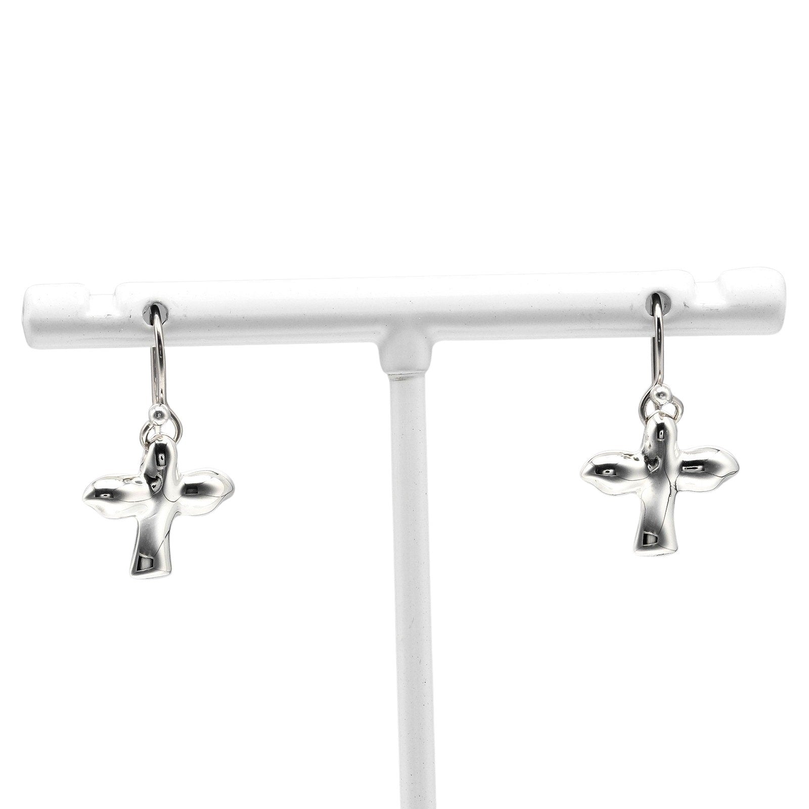 Tiffany & Co Silver Bird Cross Earrings