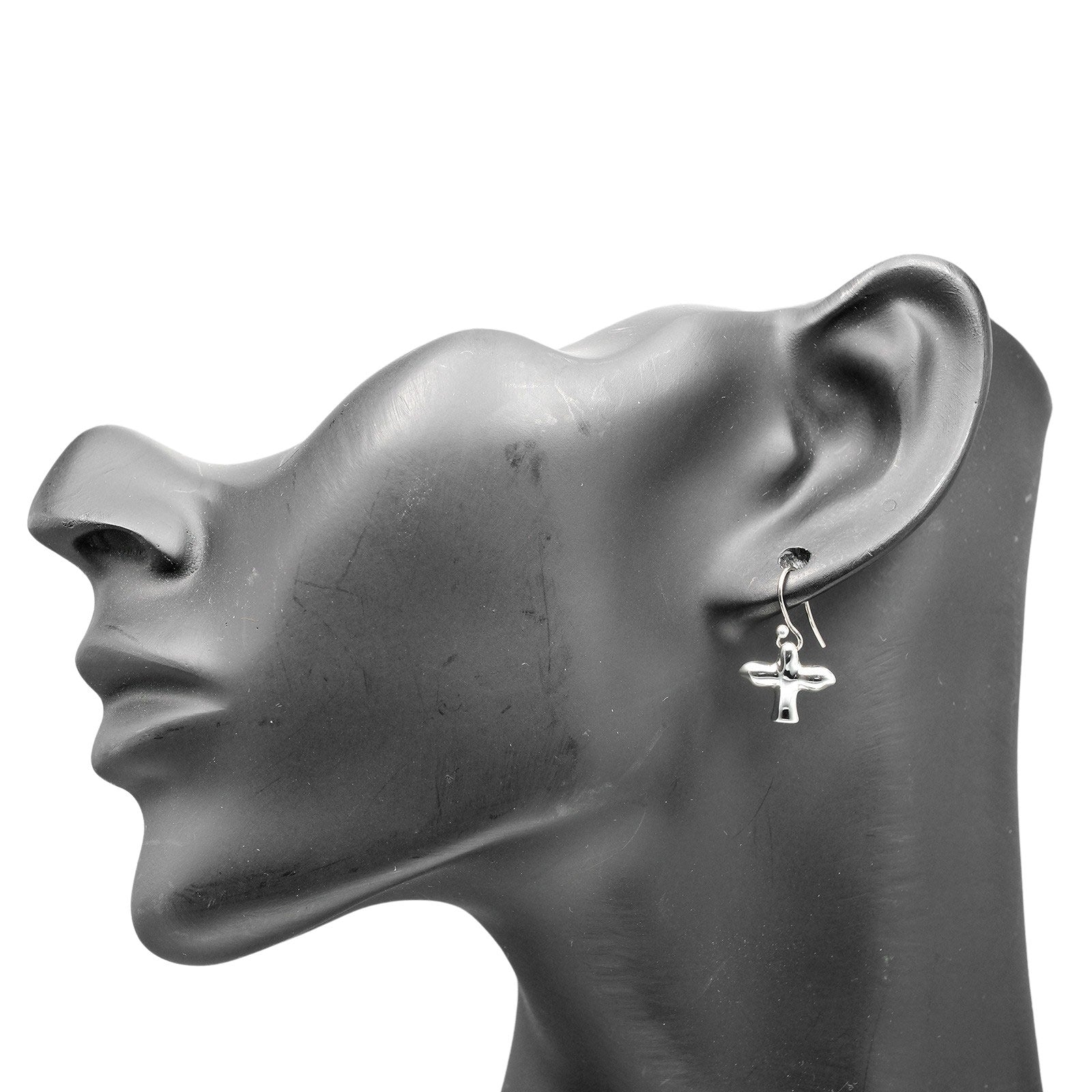 Tiffany & Co Silver Bird Cross Earrings