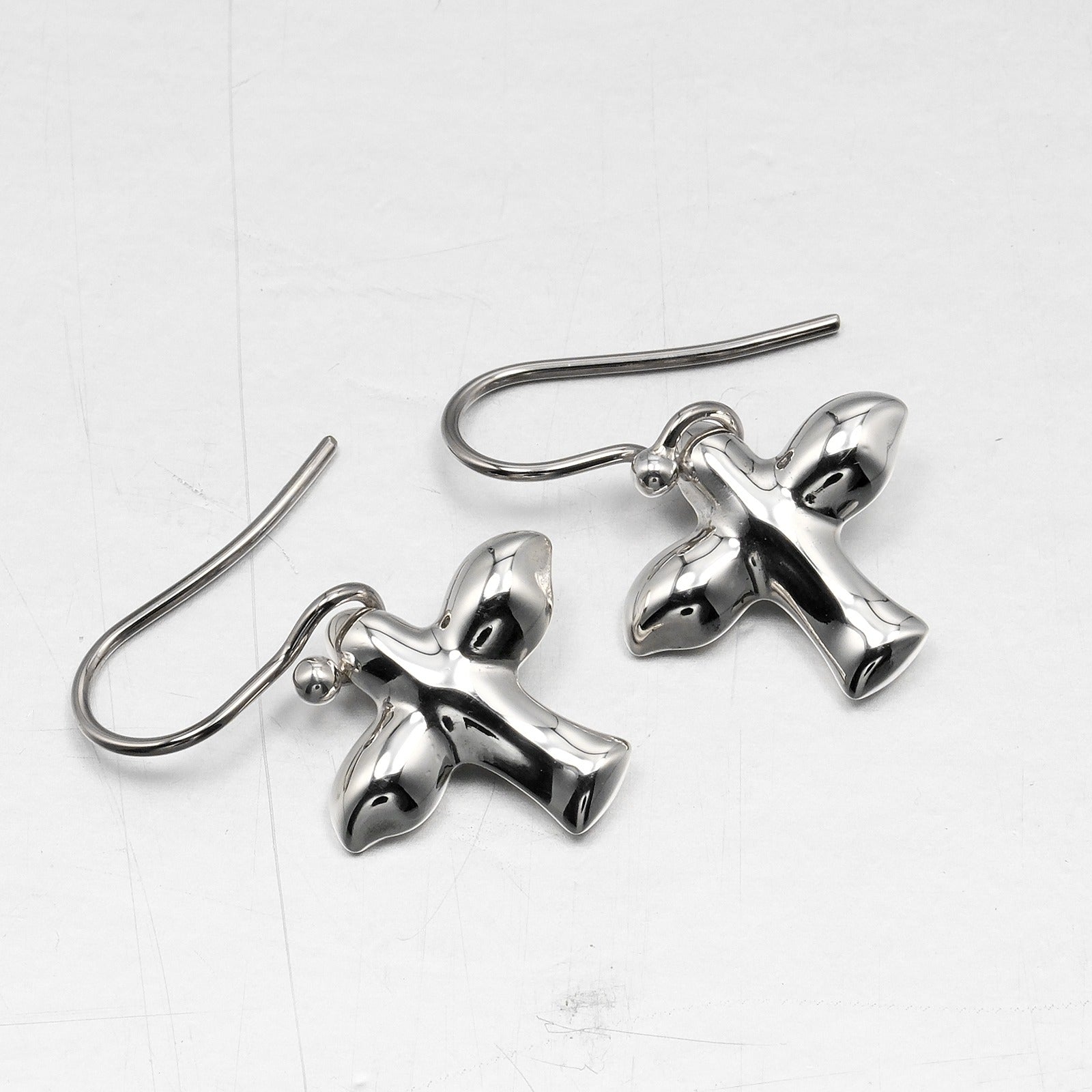 Tiffany & Co Silver Bird Cross Earrings