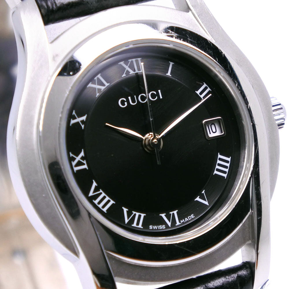 Gucci 5500L Stainless Steel Leather Quartz Watch