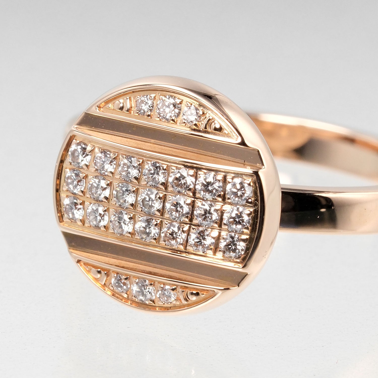 Chaumet K18 Pink Gold Diamond Ring