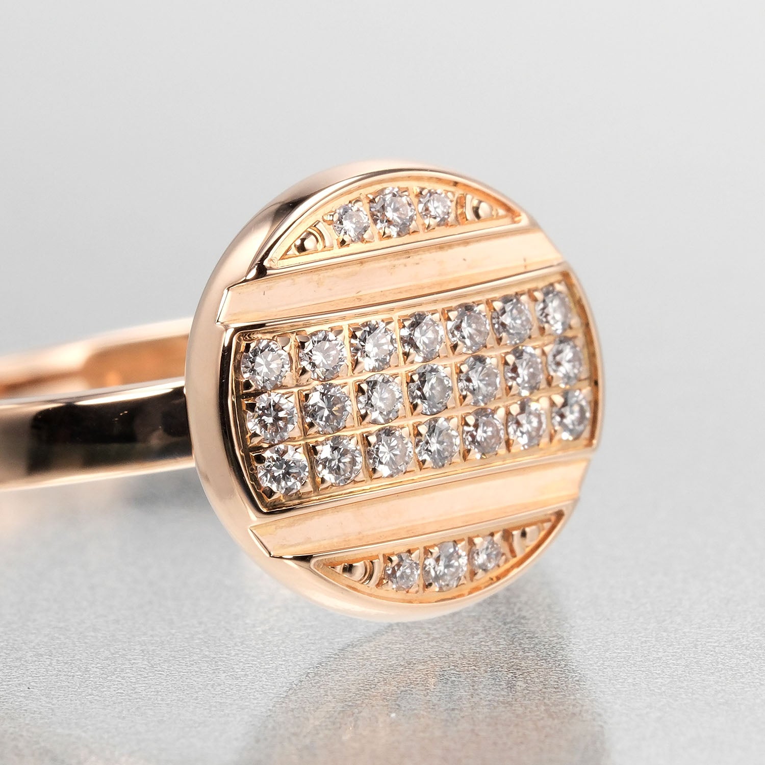 Chaumet K18 Pink Gold Diamond Ring