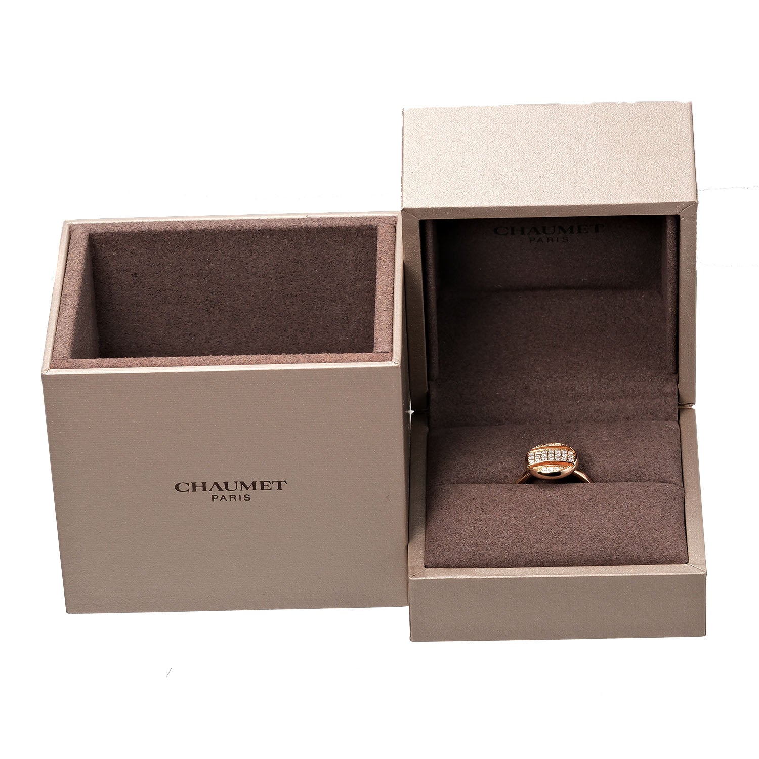 Chaumet K18 Pink Gold Diamond Ring