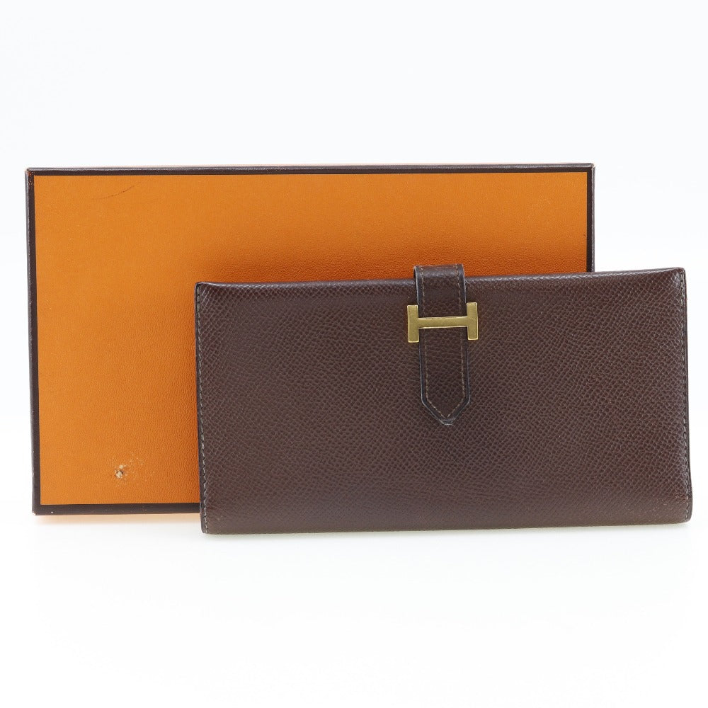 Hermes Bearn Classic Long Wallet Brown