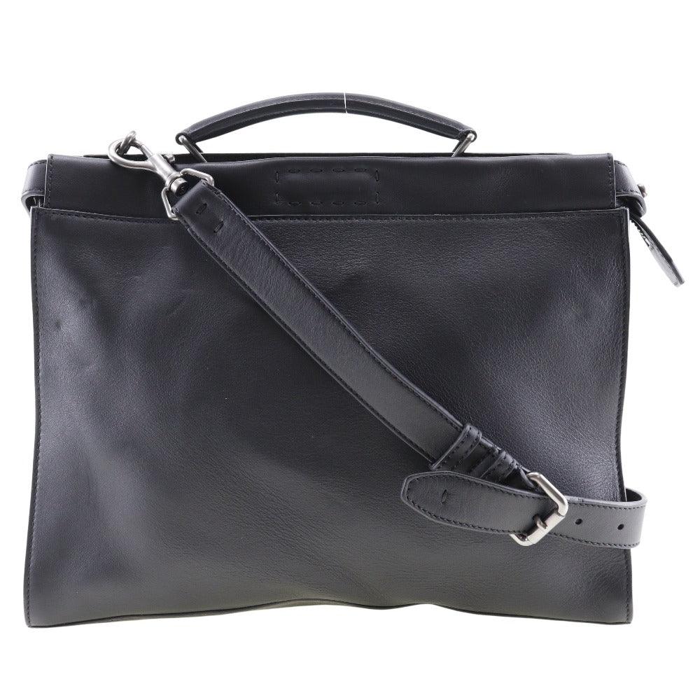 Fendi Peekaboo Business Bag Leather Black 2WAY