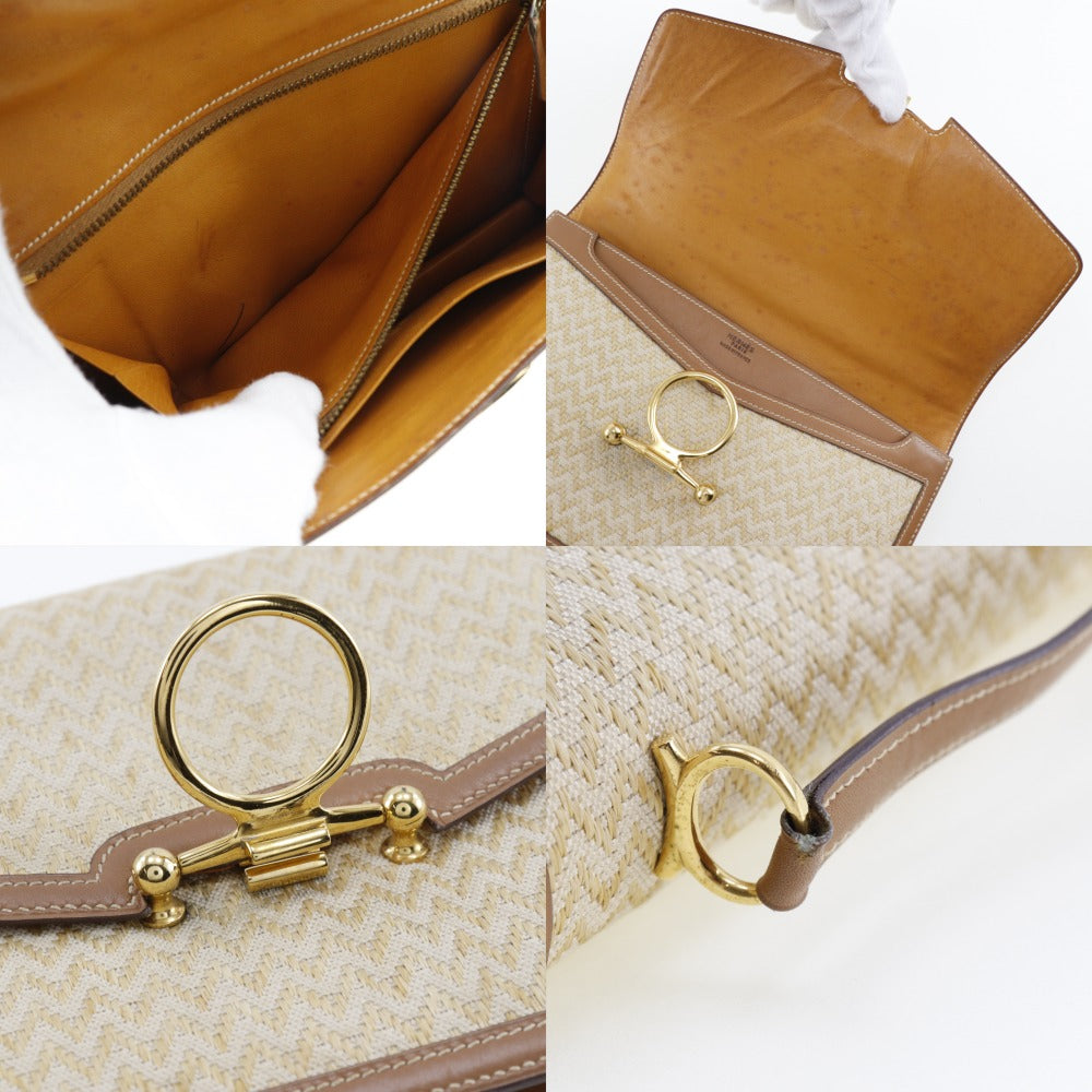 Hermes Vintage Canvas Shoulder Bag