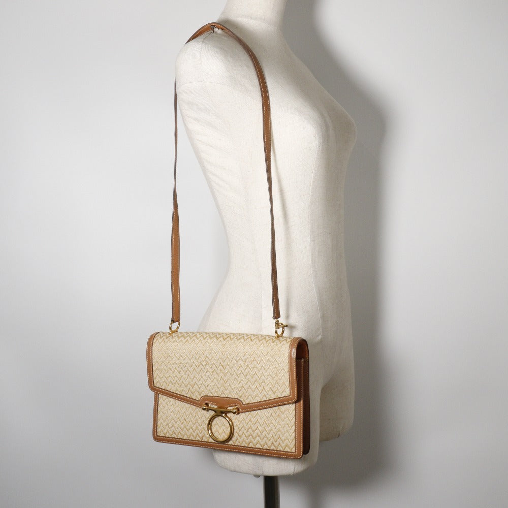 Hermes Vintage Canvas Shoulder Bag