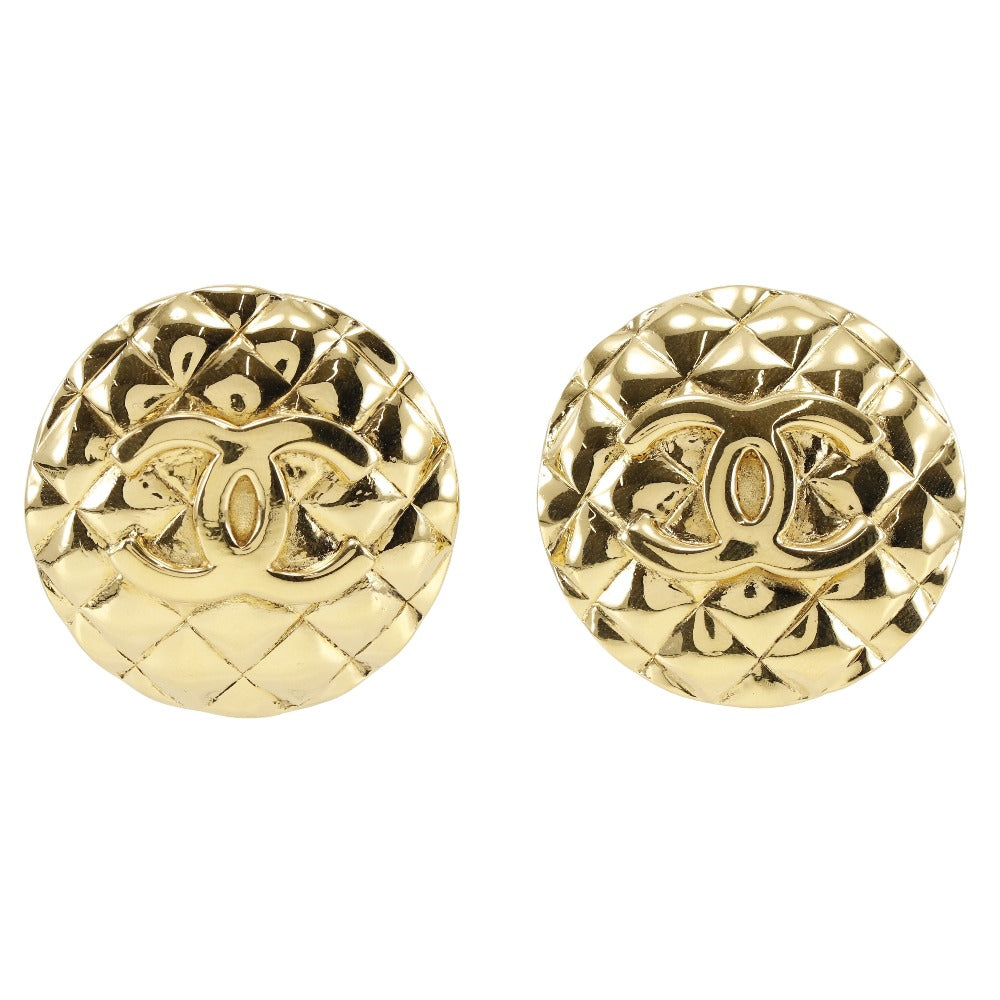 Chanel Coco Mark Gold Plated Earrings