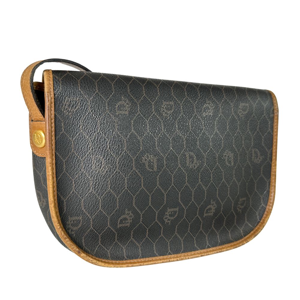 Dior Honeycomb Canvas Crossbody Bag Canvas Crossbody Bag in Fair condition