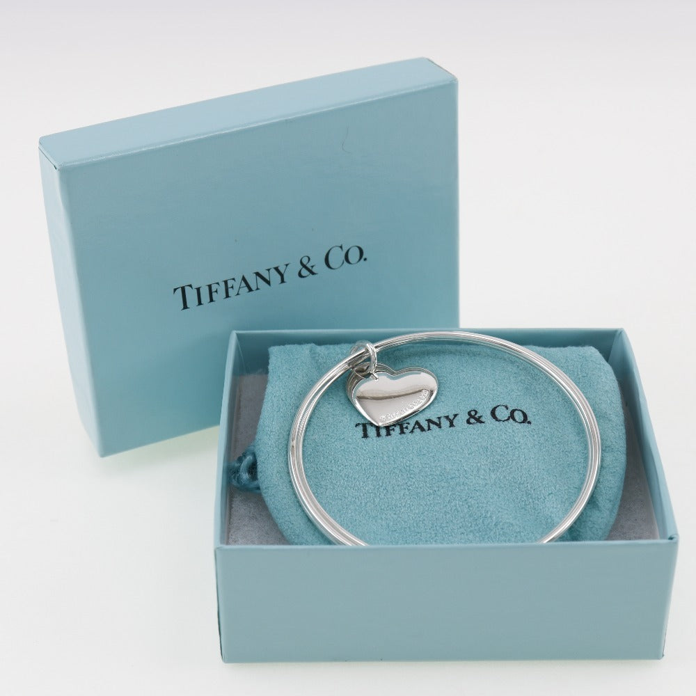 Tiffany Double Heart Silver Bangle