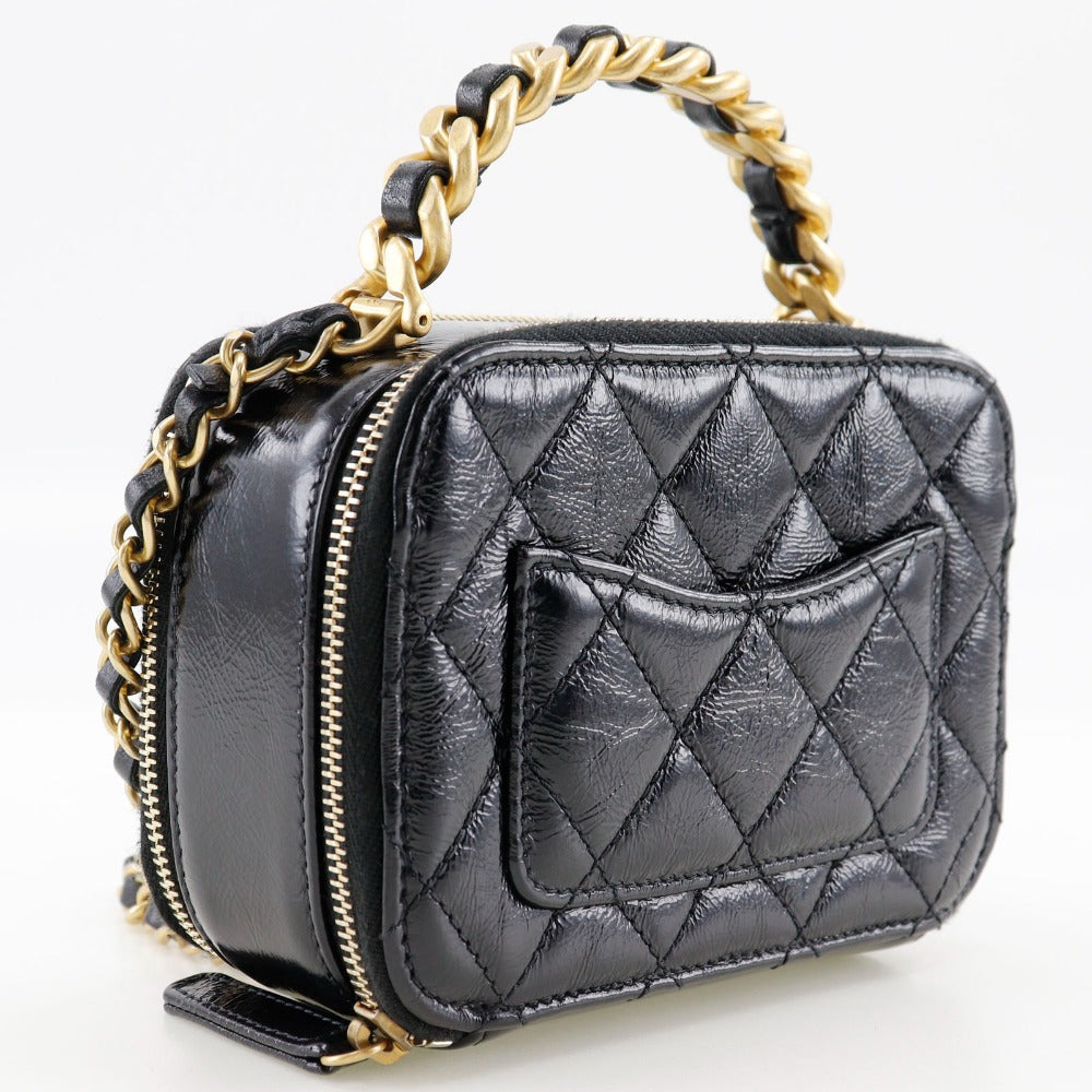 Chanel Lambskin Mini Handbag 2WAY Black