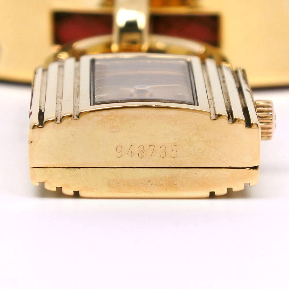 Hermes Kelly Watch Gold Plated Leather Quartz