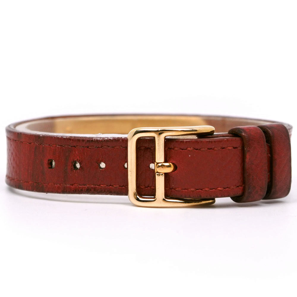 Hermes Kelly Watch Gold Plated Leather Quartz