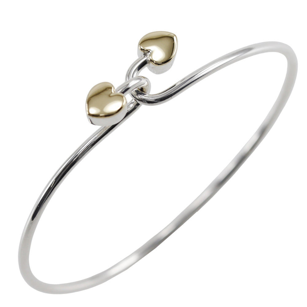 Tiffany Heart Bangle Silver 925 K18 Gold