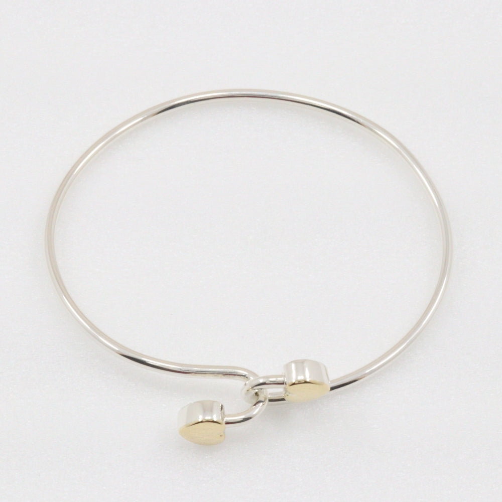 Tiffany Heart Bangle Silver 925 K18 Gold