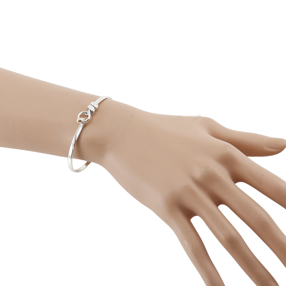 Tiffany Silver 925 K18 Gold Bangle