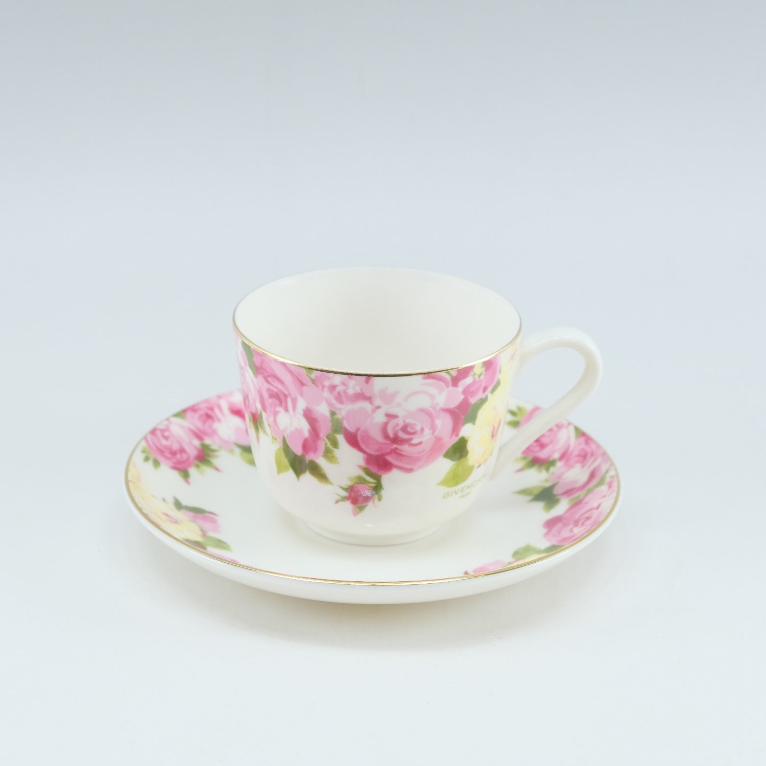 Givenchy Flower Motif Porcelain Cup & Saucer