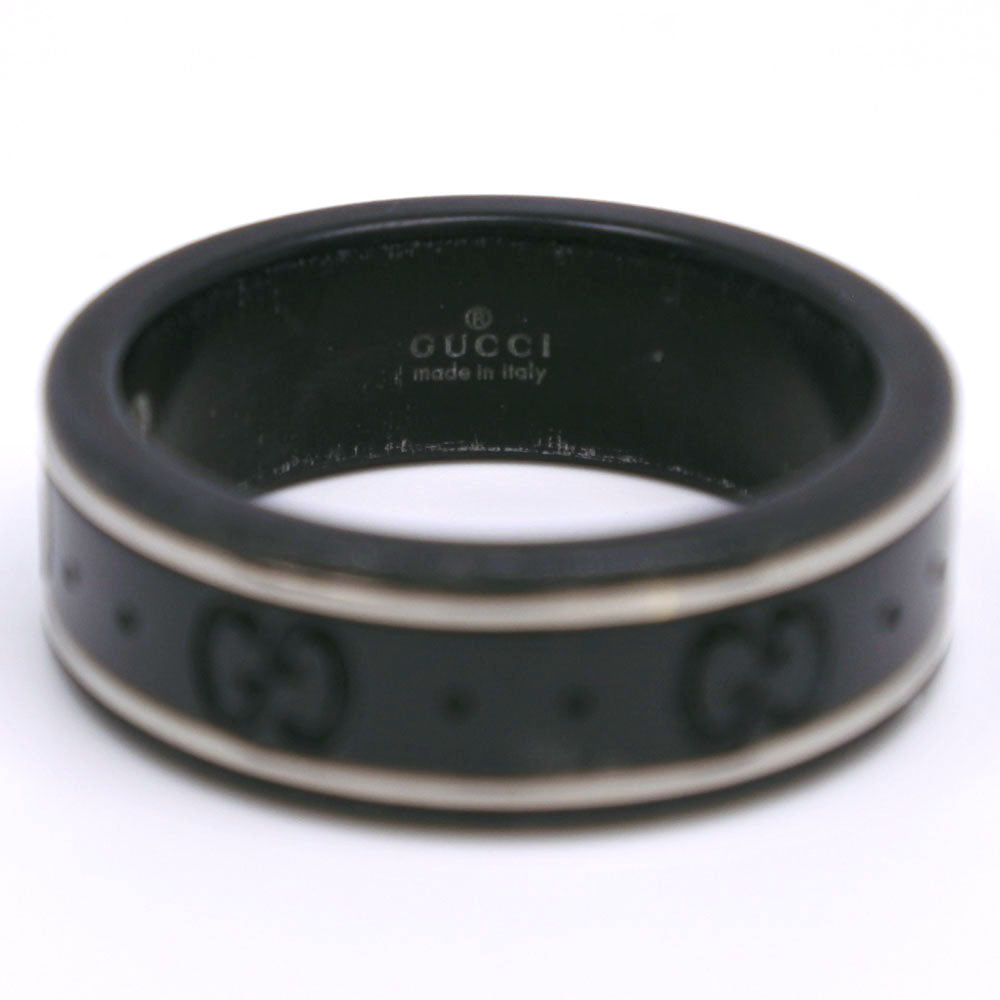 Gucci Icon GG Ring K18 White Gold Corundum