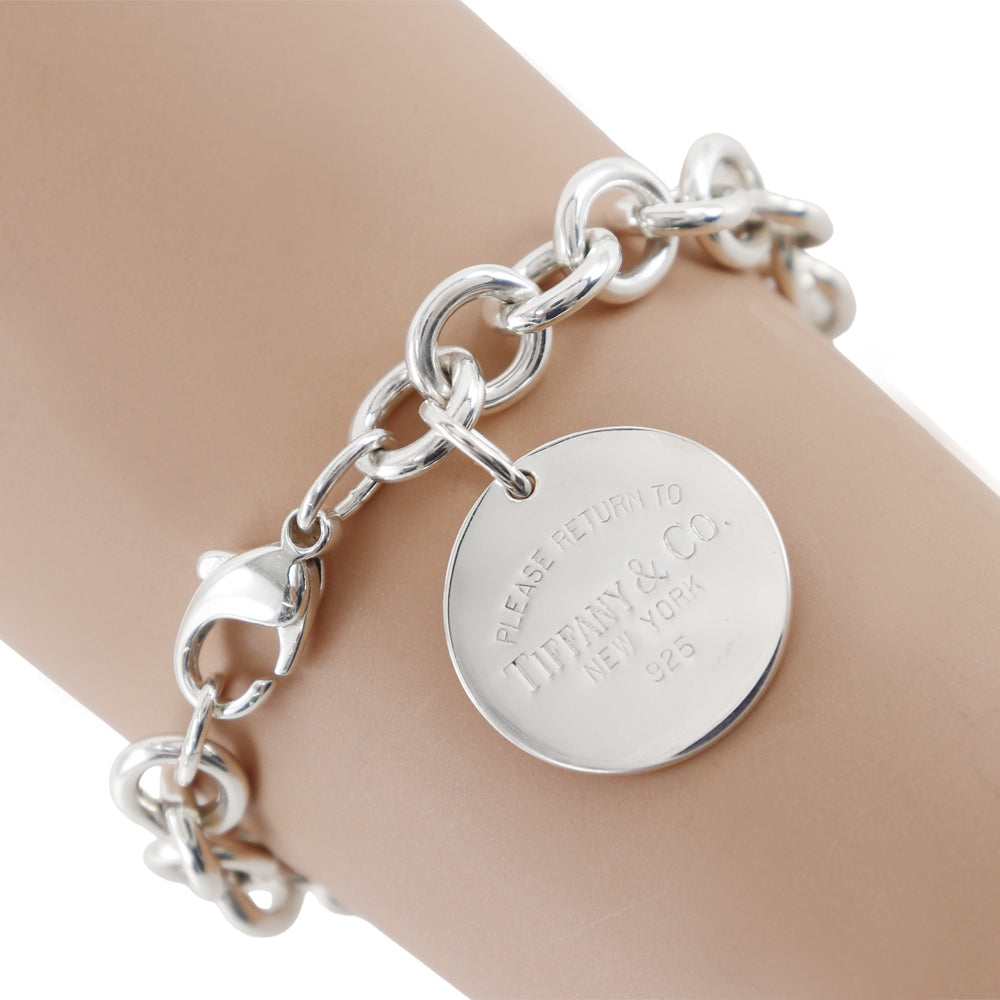 Tiffany & Co Silver Bracelet Round Tag