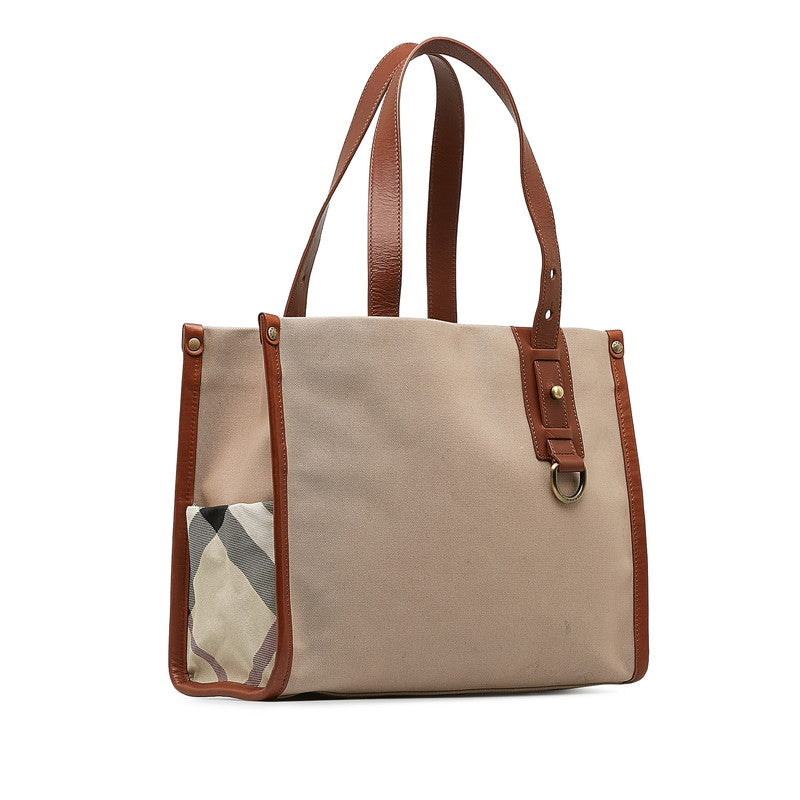 Canvas & Leather Trim Handbag