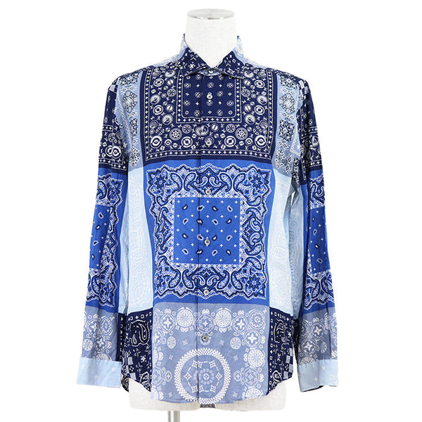 Louis Vuitton Bandana Monogram Paisley Long Sleeve Shirt