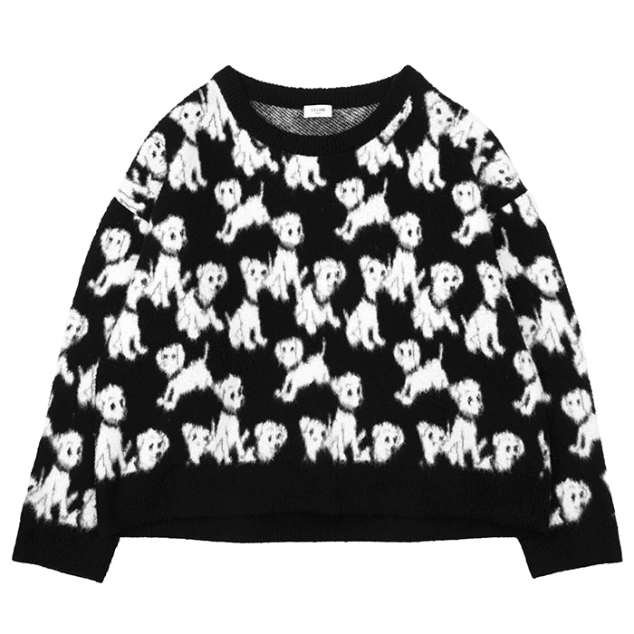 Celine Brushed Knit Animal Sweater Italy Limited