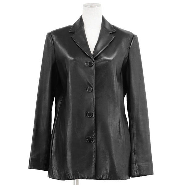 Coach Leather Tailored Jacket