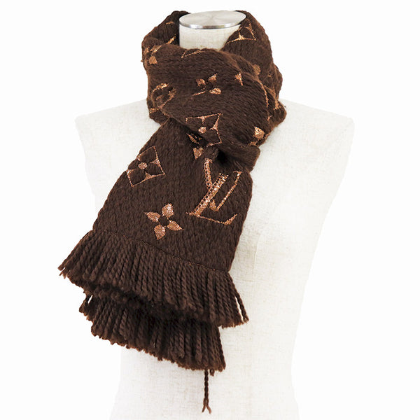 Louis Vuitton Echarpe Logomania Shine Wool Silk Scarf