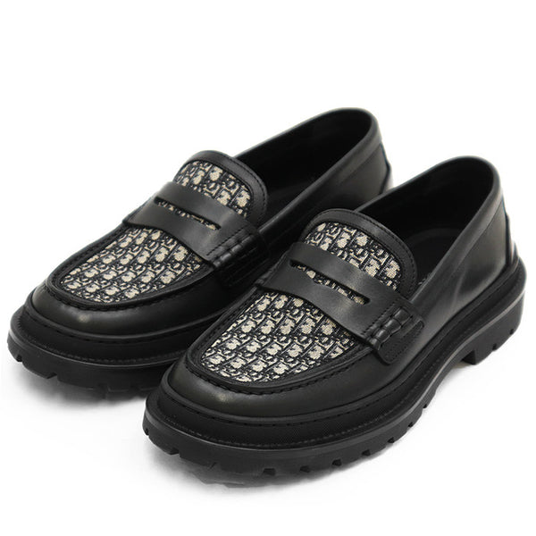 Dior Oblique Jacquard Leather Loafers