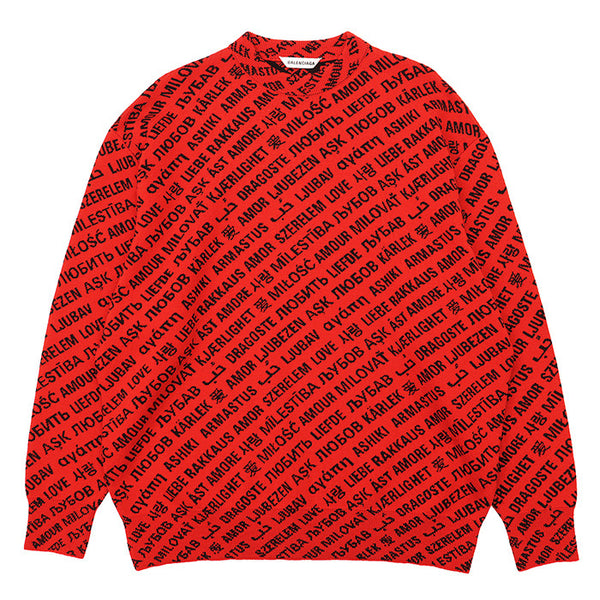 Balenciaga LOVE Language Wool Cotton Knit