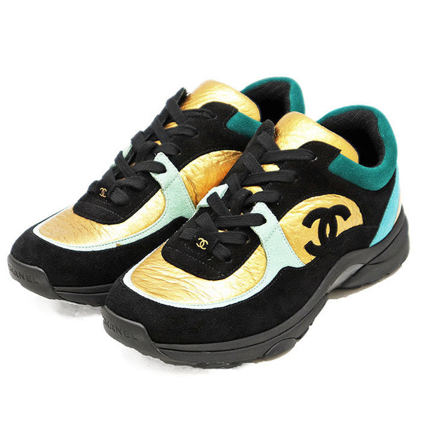 Chanel Leather Suede Sneakers