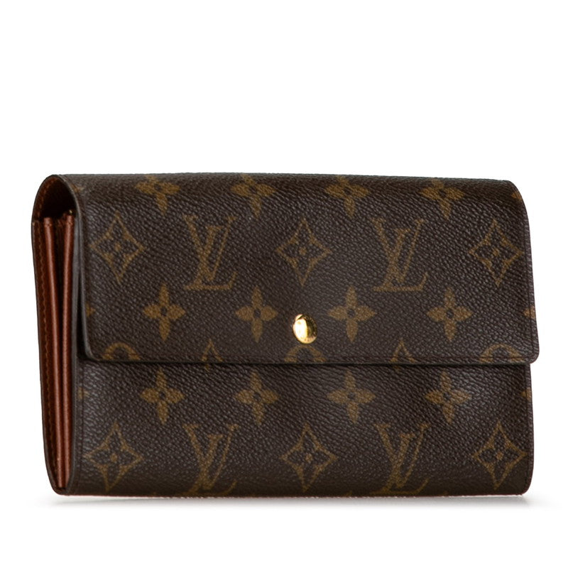 Louis Vuitton Pochette Porte Monnaie Credit Canvas Long Wallet M61725 in Good condition