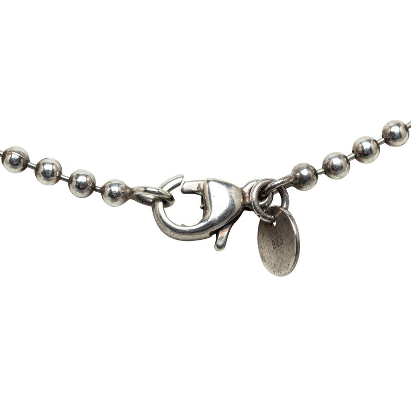 18K & Silver Arrow Heart Ball Necklace