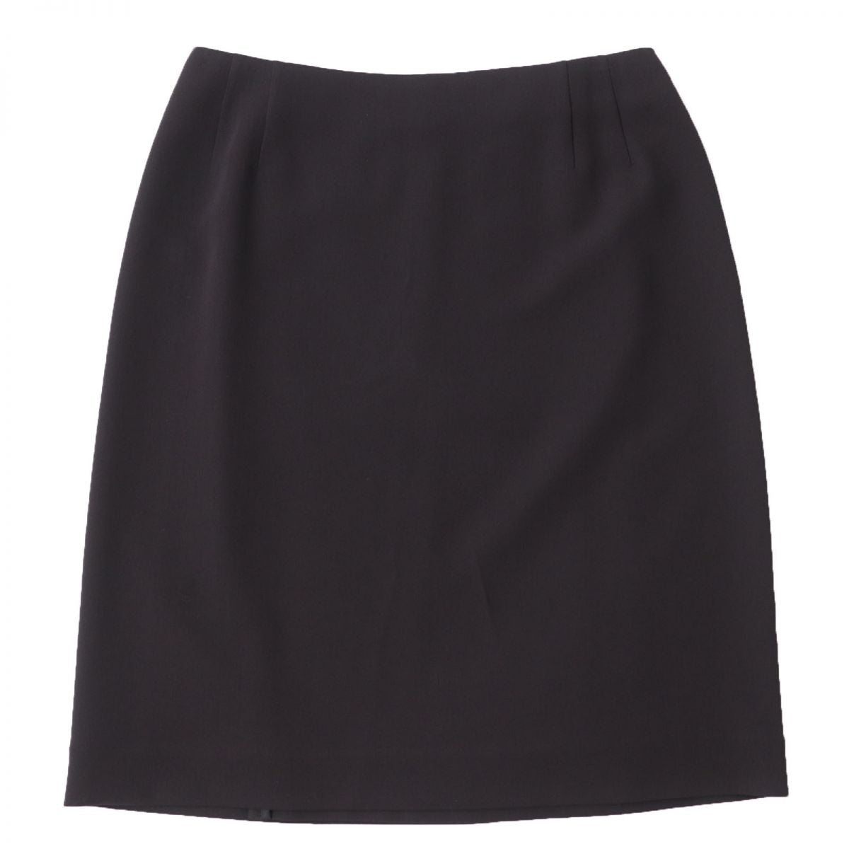 Hermes Wool Knee-Length Tight Skirt, Dark Brown