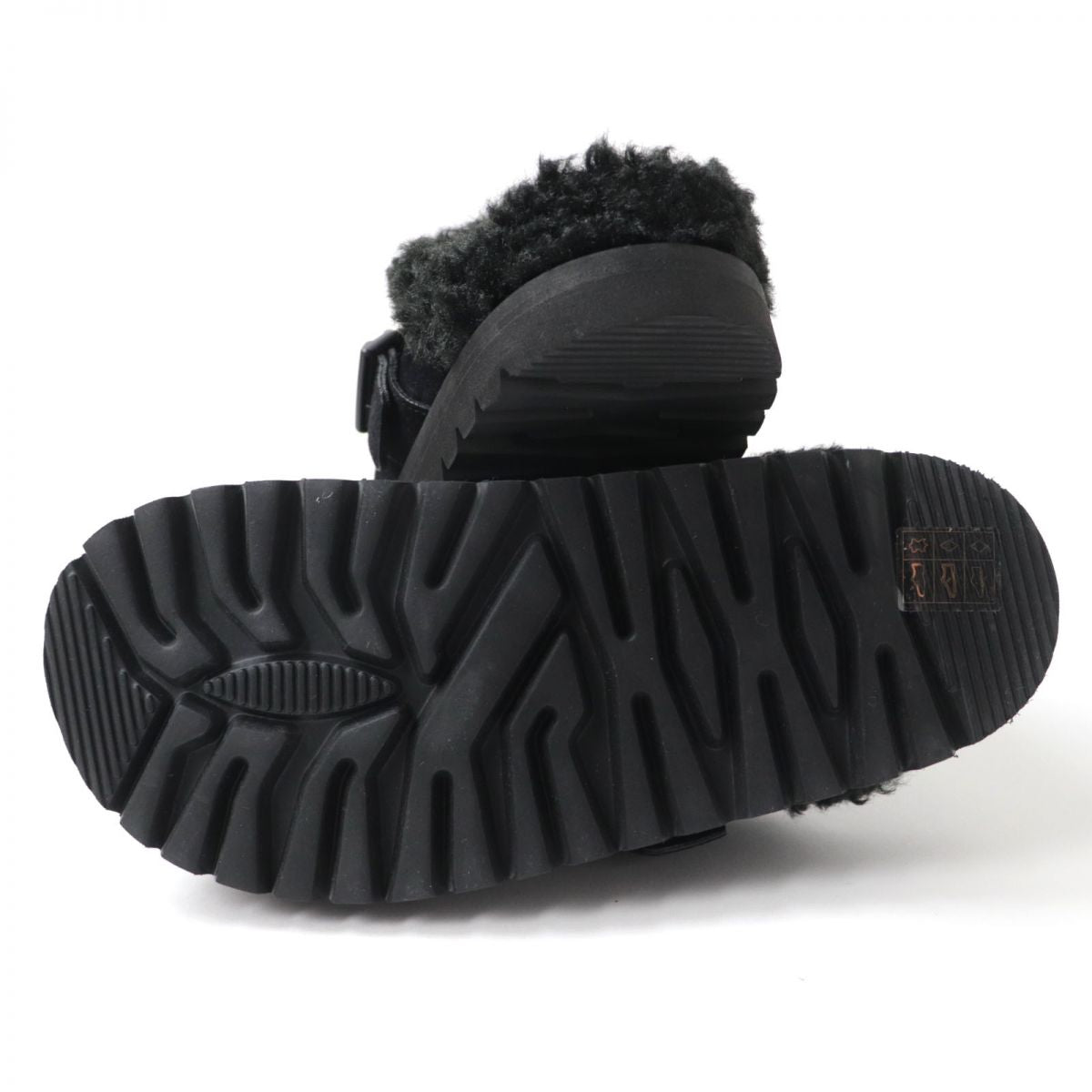 MONCLER Suede Leather Mule Sandal Black