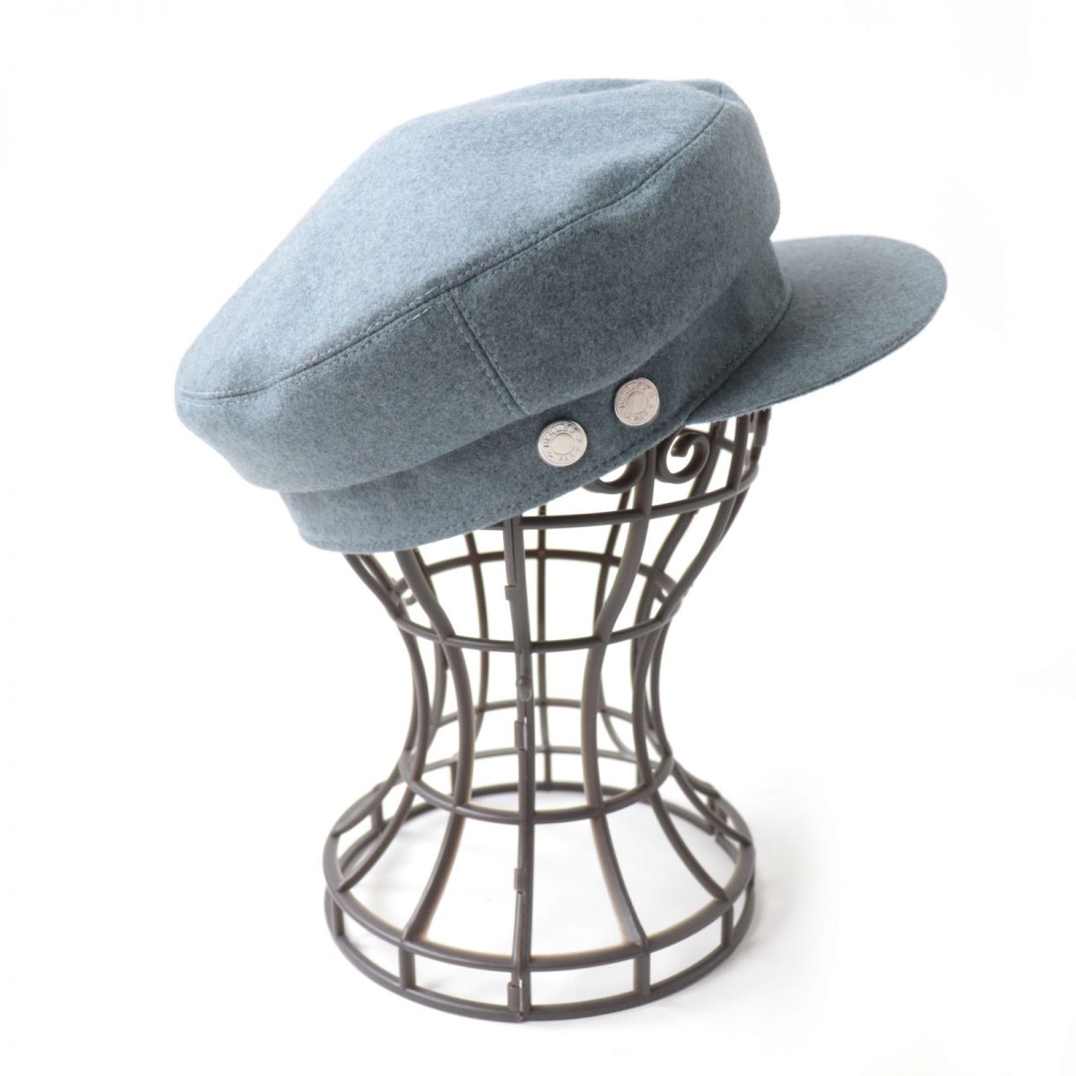 Hermes Cashmere Newsboy Cap Grey