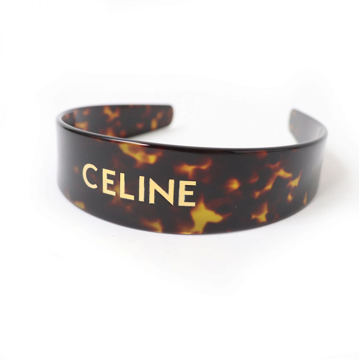 Celine Logo Headband Hair Accessory Brown