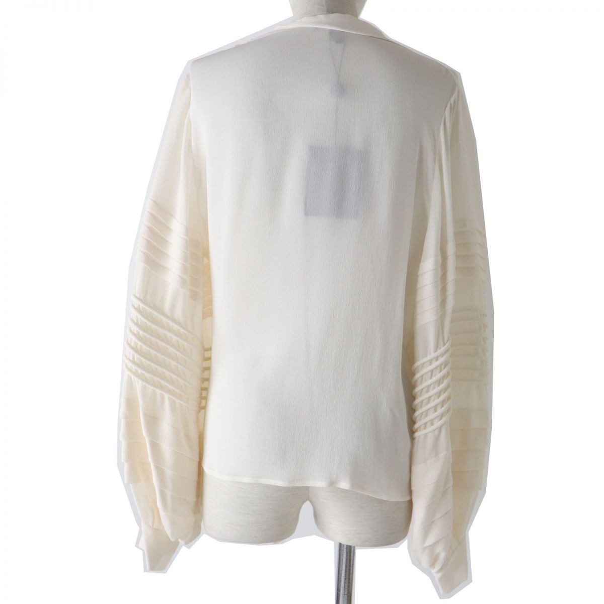 Louis Vuitton Silk Ruffle Blouse Ivory 34