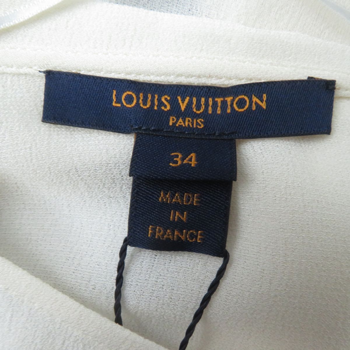 Louis Vuitton Silk Ruffle Blouse Ivory 34