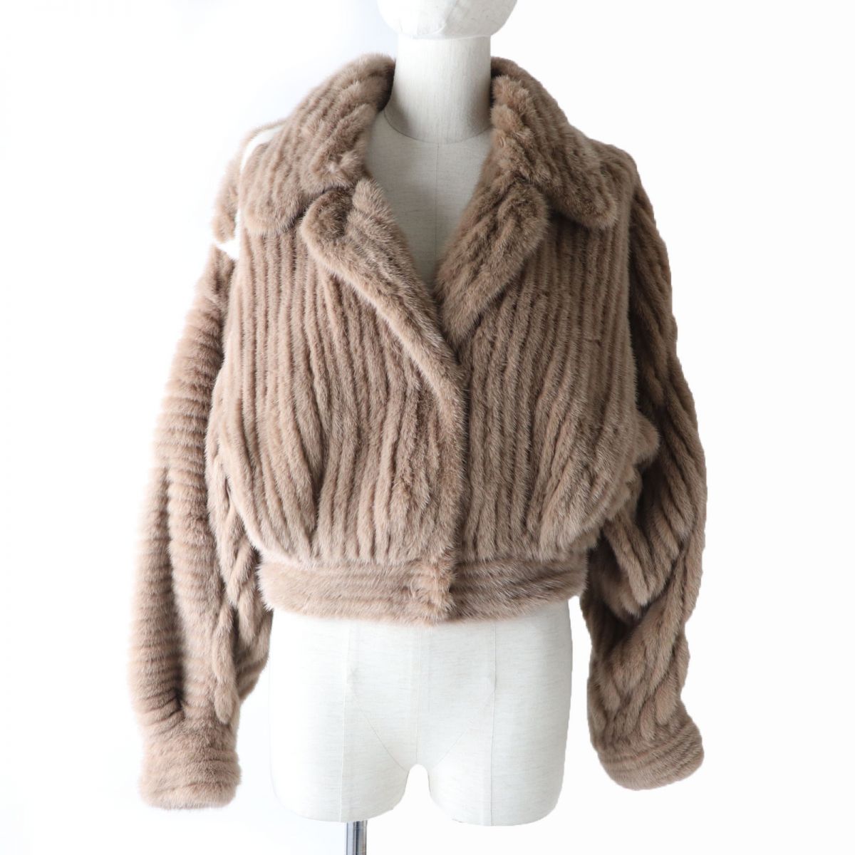 Fendi Mink Jacket FNE84H Pink Beige