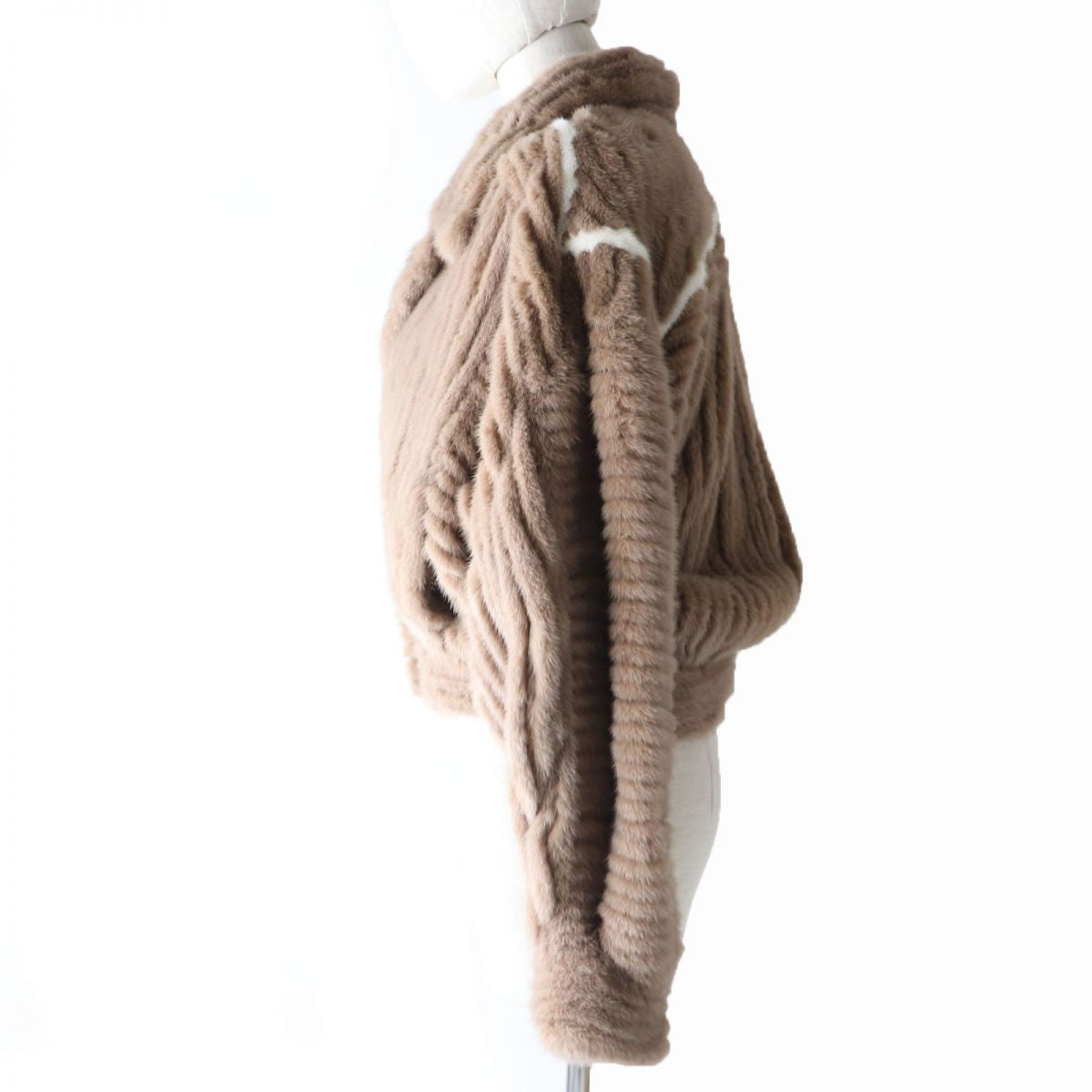 Fendi Mink Jacket FNE84H Pink Beige