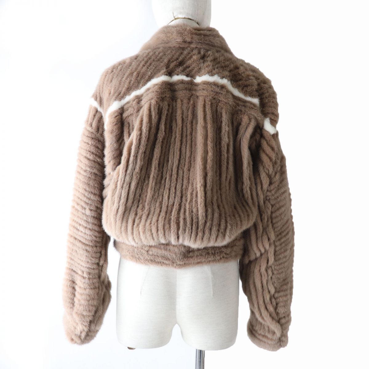 Fendi Mink Jacket FNE84H Pink Beige