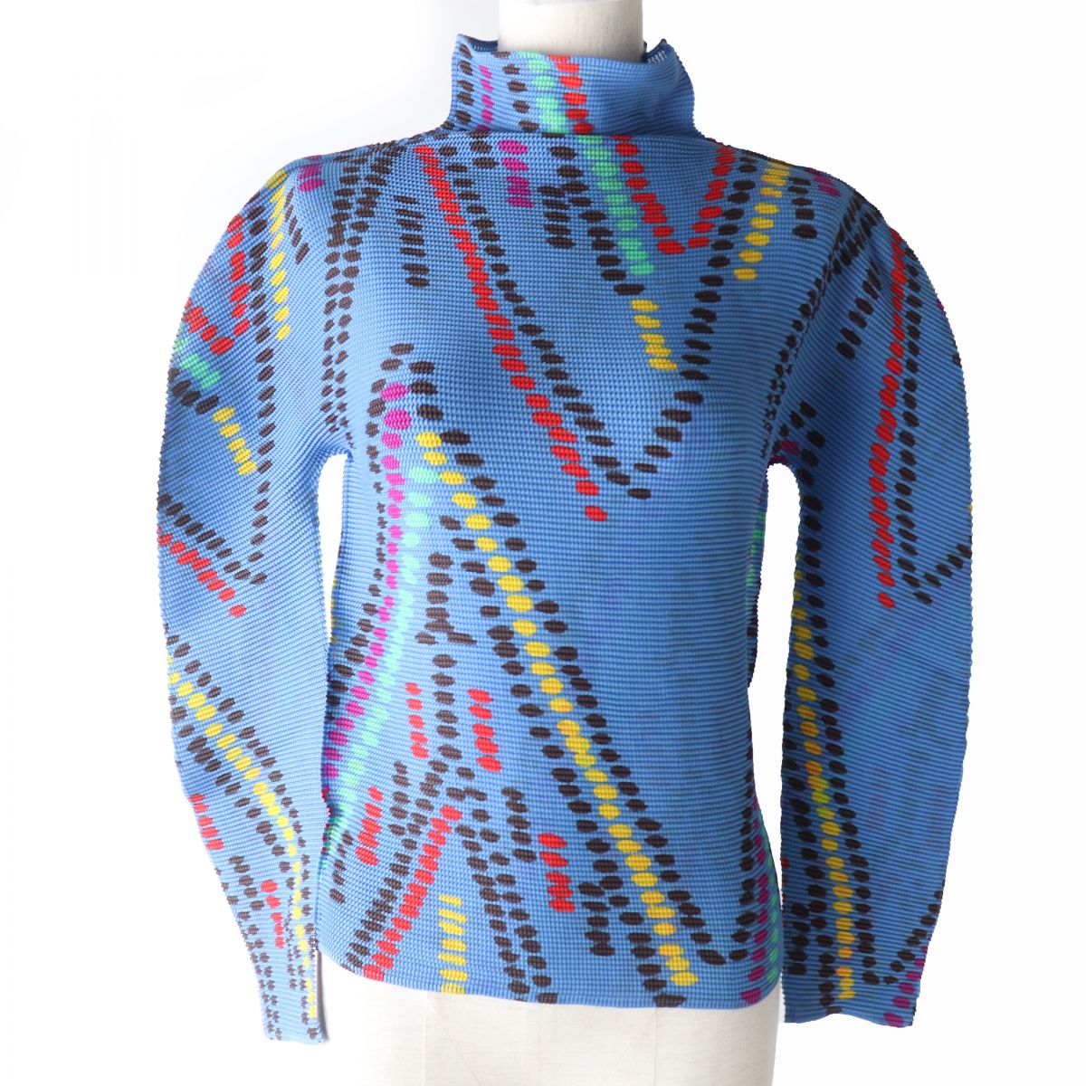 Issey Miyake Long Sleeve High Neck Top