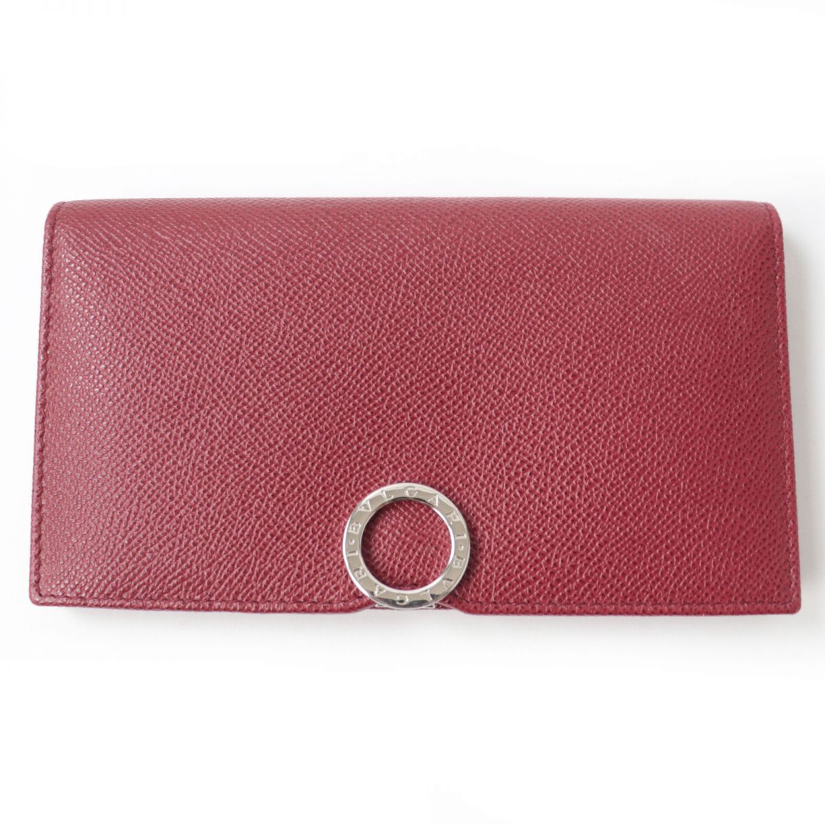 BVLGARI Red Leather Bifold Wallet 33748